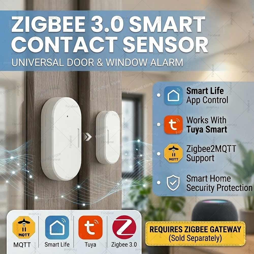 Smart Home Mqtt - Tuya Zigbee Door Window Sensor Burglar