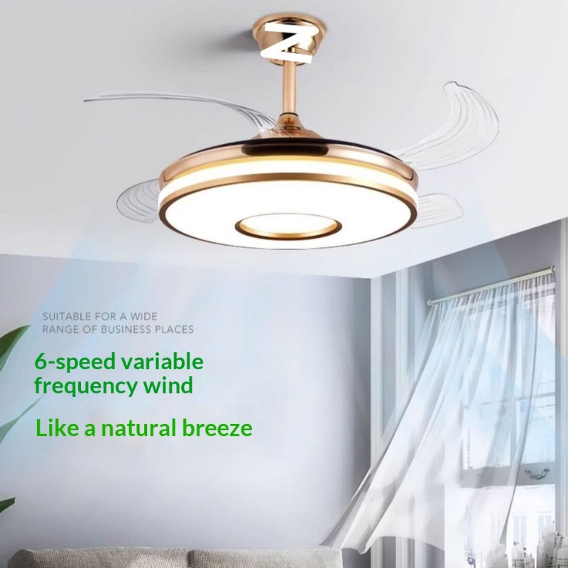 Smart Home Ventilation System - Smart LED Ceiling Fan Light Bluetooth