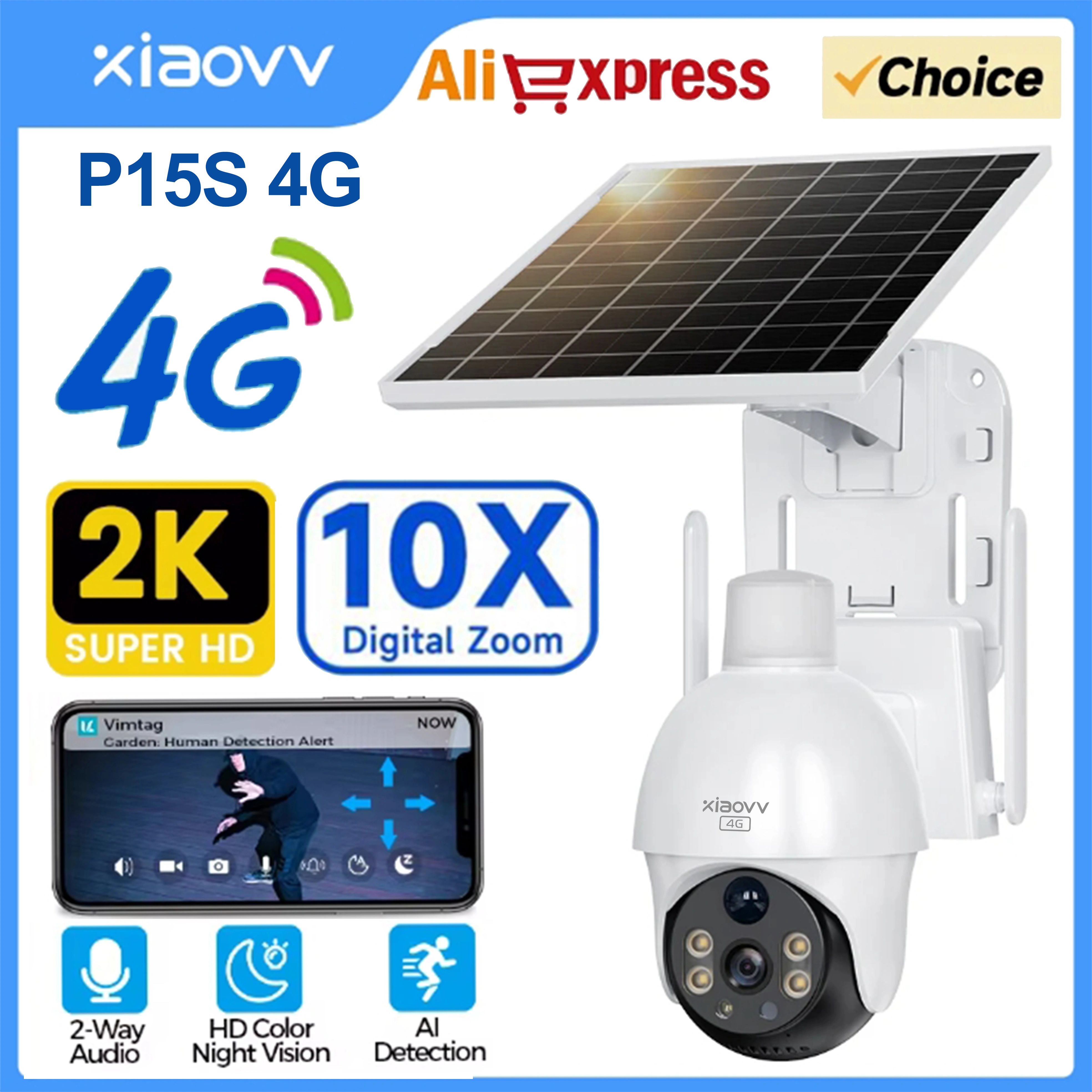 Smart Home Simulation - XIAOVV 4G Sim 6MP Solar Outdoor