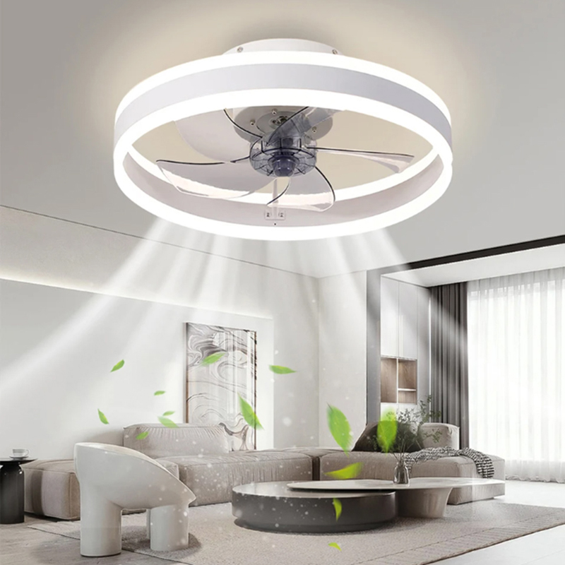 Smart Home Ventilation System - Modern Ceiling Fan Lights Silent LED