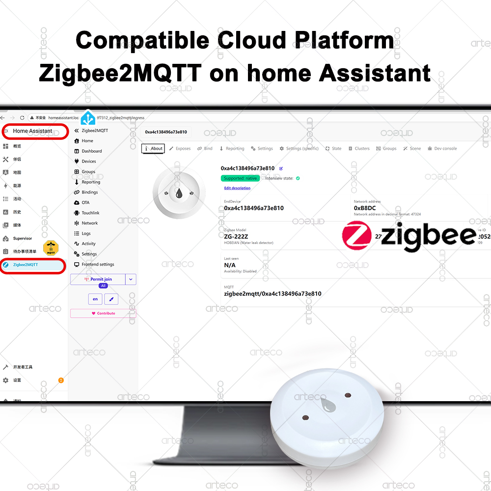 Smart Zigbee Water Sensor Floo - Smart Home Zigbee Gateway 리뷰 및 가격