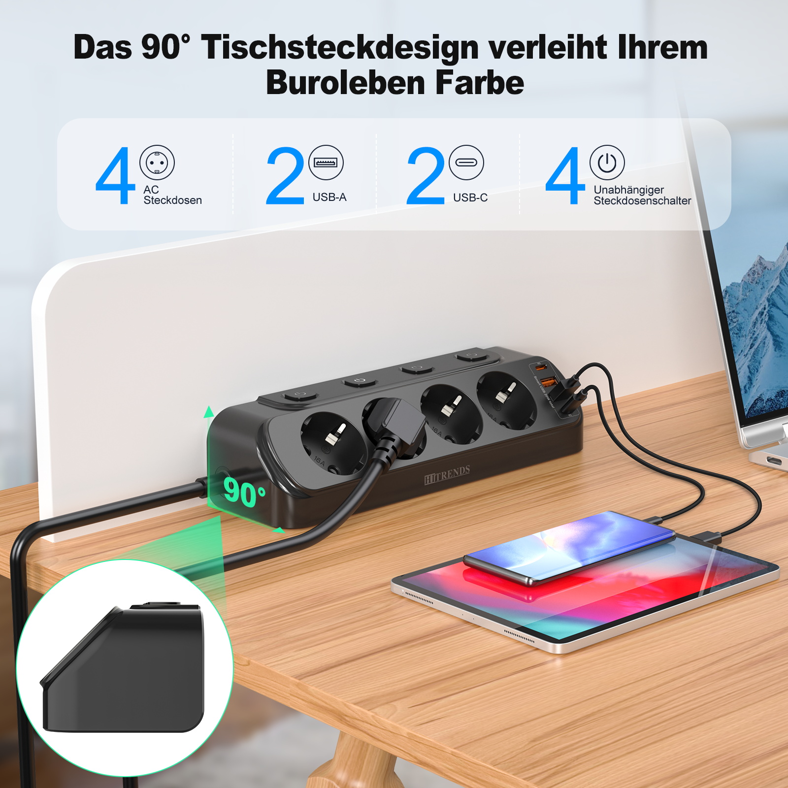 European Desktop Socket multi- - Smart Power Strip 리뷰 및 가격