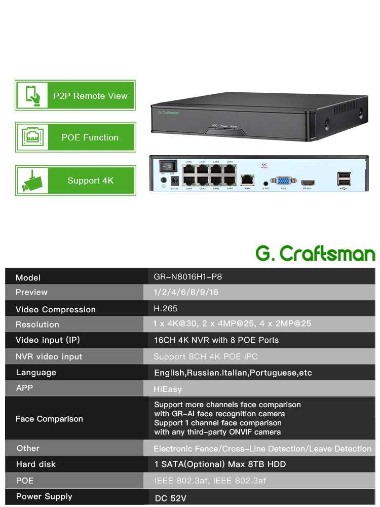C-R,8CH POE Network Video Reco - Smart Home Microsoft 리뷰 및 가격