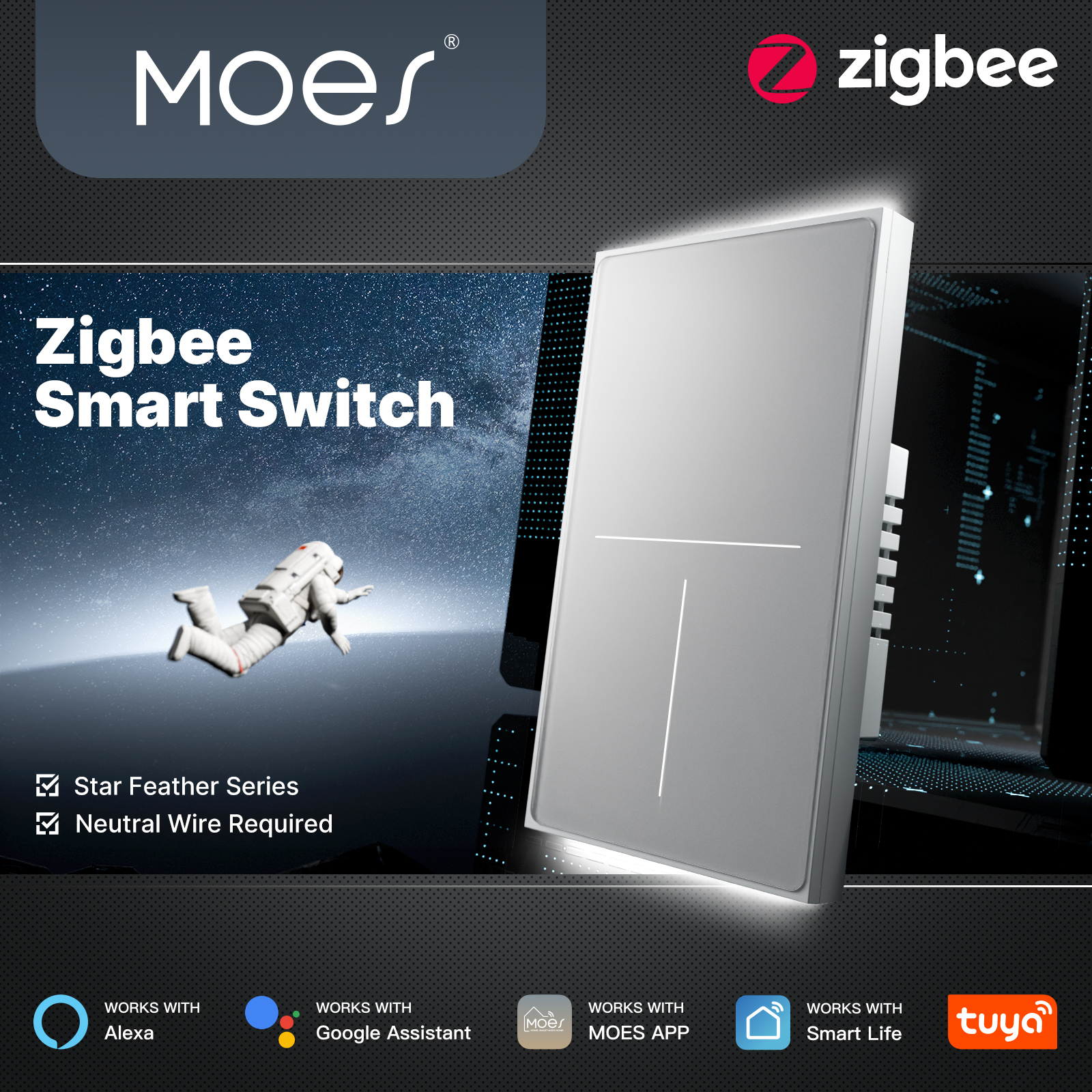 MOES Tuya ZigBee Star Feather  - Smart Home Zigbee 리뷰 및 가격