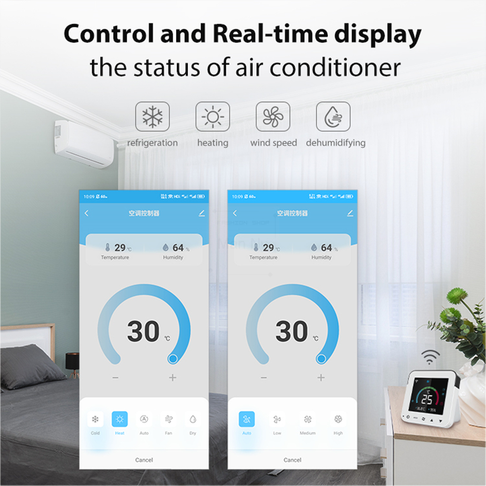 Smart Thermostat Tuya WiFi AC  - Smart Home Dashboard 리뷰 및 가격
