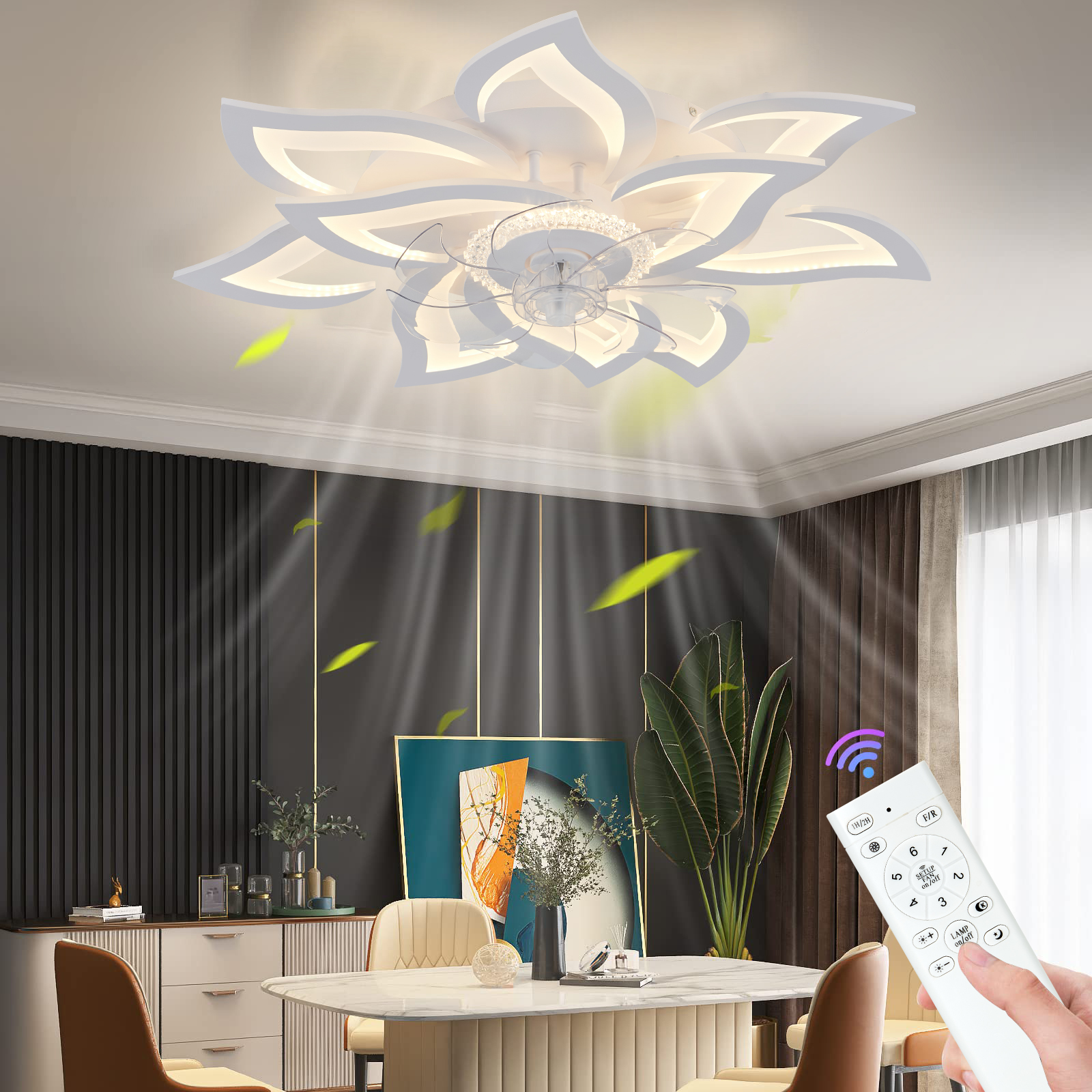 Lotus Led Ceiling Fan with Sma - Smart Home Ventilation System 리뷰 및 가격
