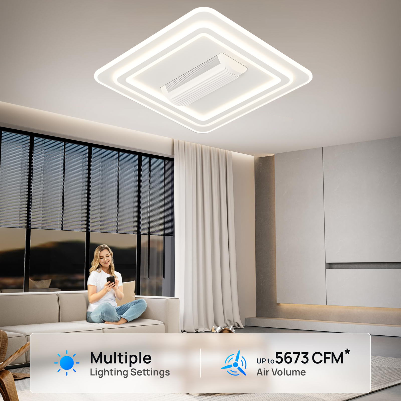 Modern Ceiling Fan with Light  - Smart Home Ventilation System 리뷰 및 가격