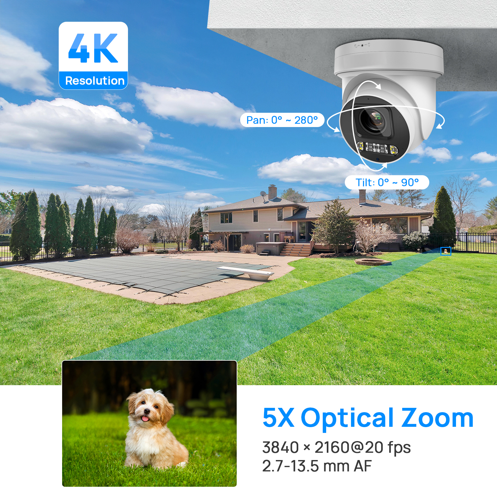 Vikylin PTZ 5X Optical Zoom 8M - Smart Home Microsoft 리뷰 및 가격