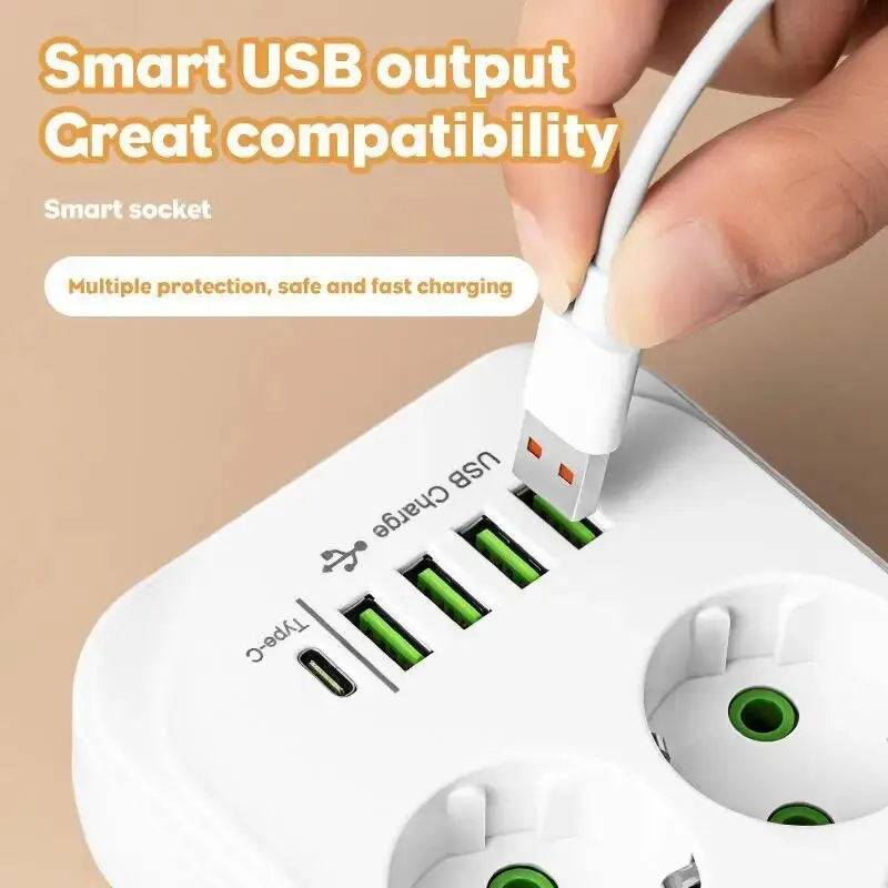 2M Electrical Socket EU Plug6  - Smart Power Strip 리뷰 및 가격