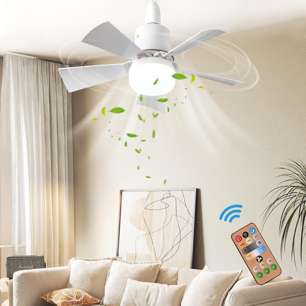 LED Ceiling Fan With Light E27 - Smart Home Ventilation System 리뷰 및 가격