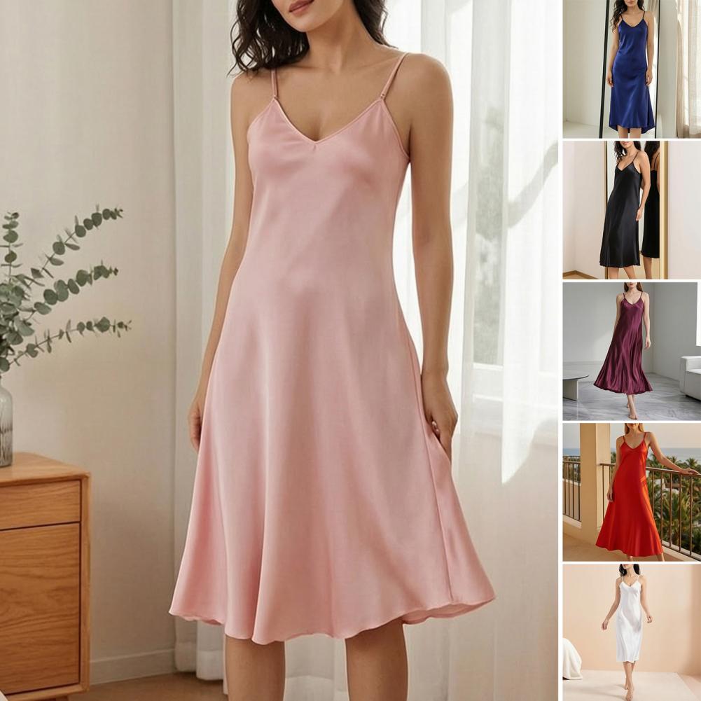 Sexy Nightdress Deep Neck Slee - Smart Home Simulation 리뷰 및 가격