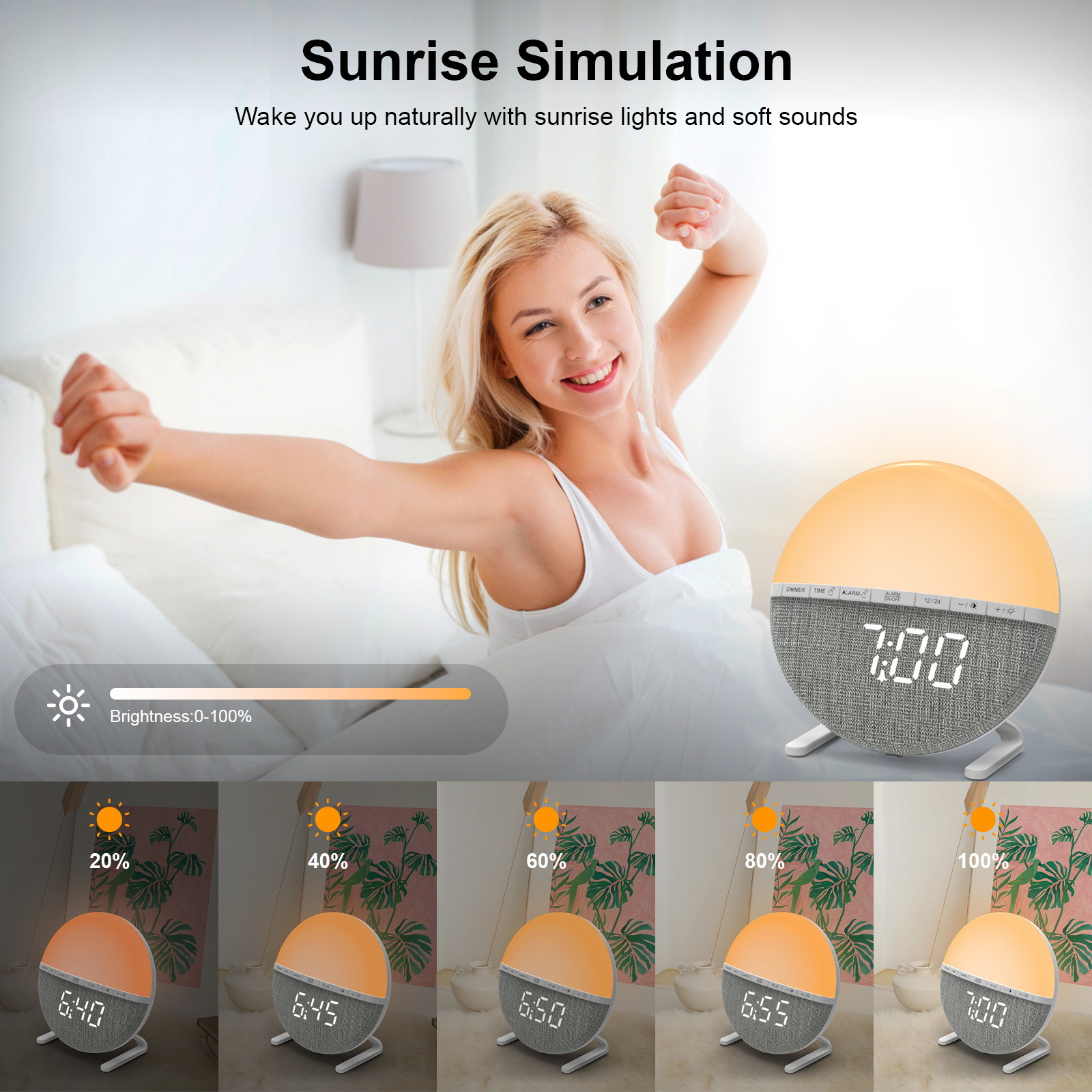 LED Wake Up Light Alarm Clock  - Smart Home Simulation 리뷰 및 가격