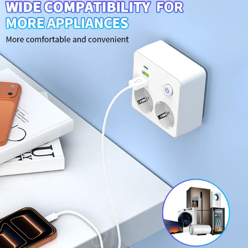 EU Plug Outlet 2 Sockets Multi - Smart Power Strip 리뷰 및 가격