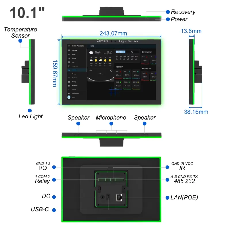 Home Assistant 10.1 Inch Andro - Smart Home Zigbee 리뷰 및 가격