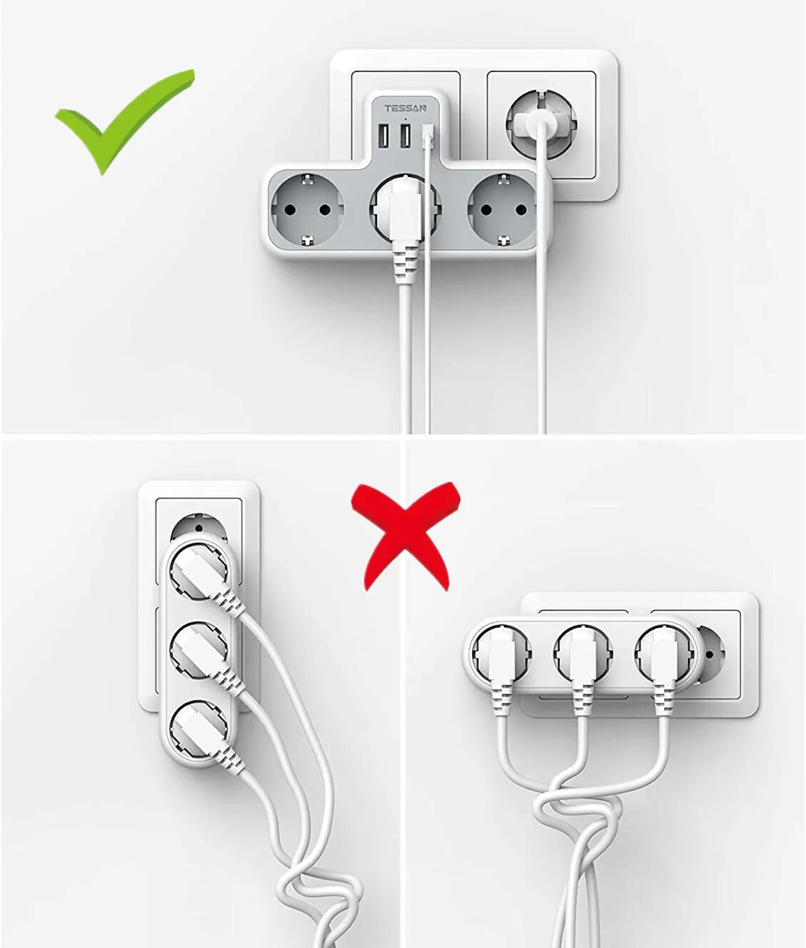 TESSAN EU Plug Power Strip wit - Smart Power Strip 리뷰 및 가격