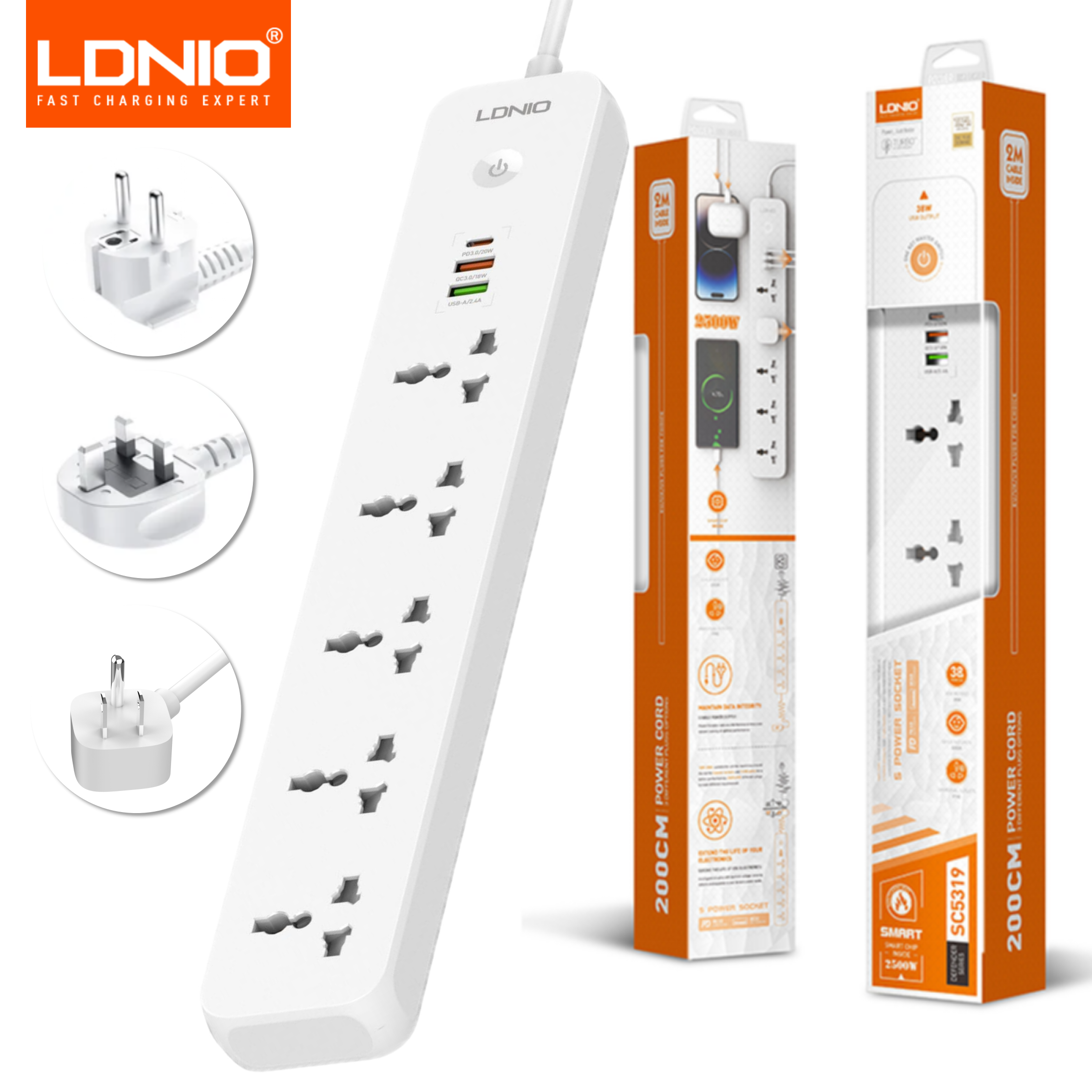 LDNIO 2500W Power Strip with 5 - Smart Power Strip 리뷰 및 가격